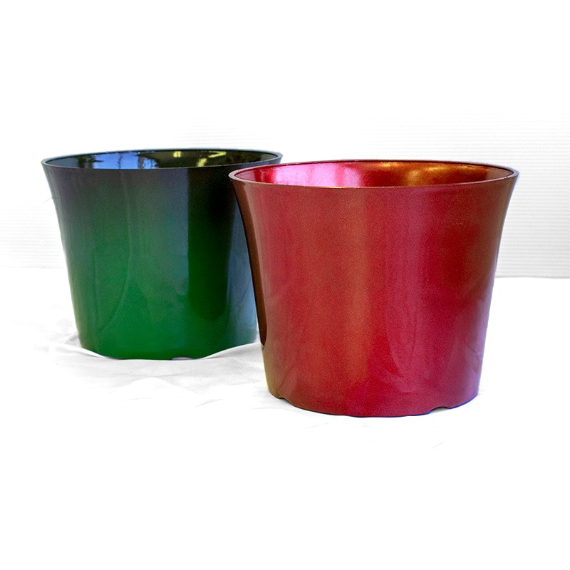 カラーポット【7号鉢】【NR31】【赤色/レッド】クリスマスカラー☆アレンジ自由♪