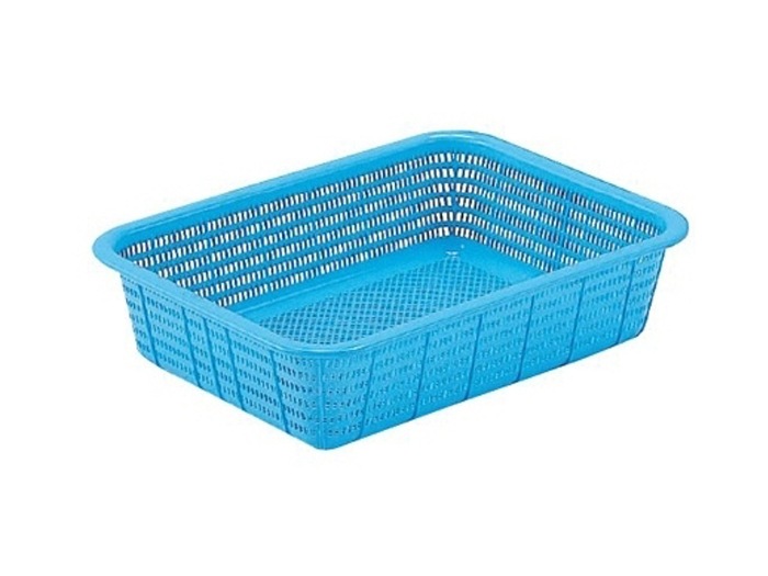 新品未使用　カゴ 岐阜プラスチック カゴ 愛用かご浅型大 <20個セット> ブルー