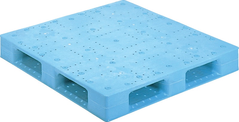 三甲 プラスチックパレット D4-1111F-2 ライトブルー 34.5kg 低発泡PP