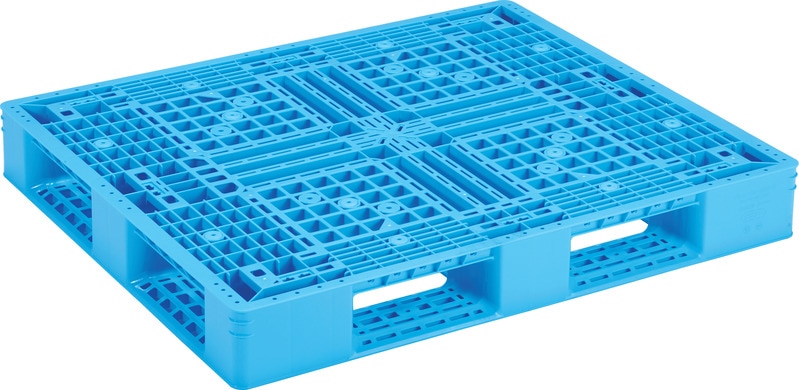 三甲 プラスチックパレットD4-1012-11 ライトブルー 15.5kg ハンド