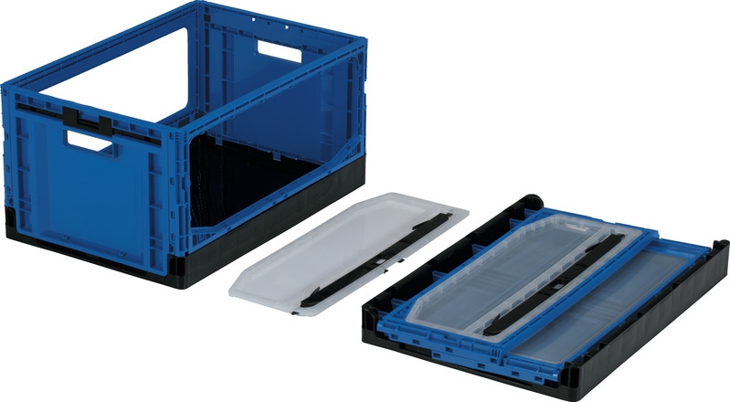 三甲 折りたたみコンテナ マドコンラックEP78B 片長辺窓あき、片長辺