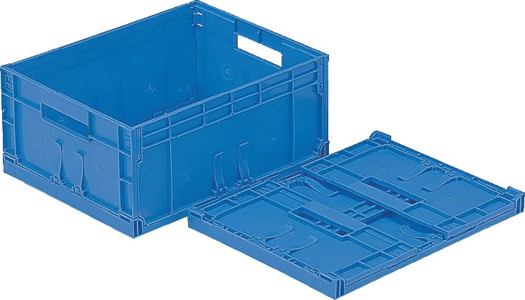 三甲 折りたたみコンテナ F-BOX112 ブルー 材質PP 容量13.9L｜物流資材