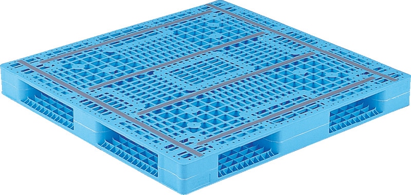 三甲 パレットR4-112116 ライトブルー 重量15.3kg 4方向差両面使用
