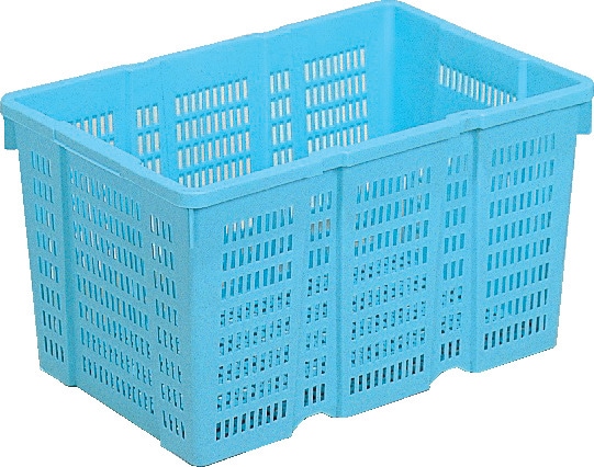 三甲 サンテナーA#39 ライトブルー 容量40L メッシュ網目カゴ 球根出荷