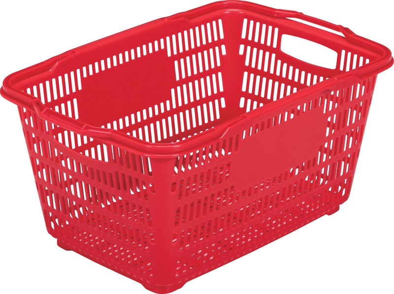 三甲 サンショップカーゴ26L-2 レッド 容量26.4L 持ちやすい円弧状の