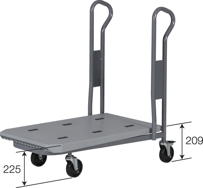 三甲 ネス台車SMセパレートハンドル ライトグレー 耐荷重200kg 