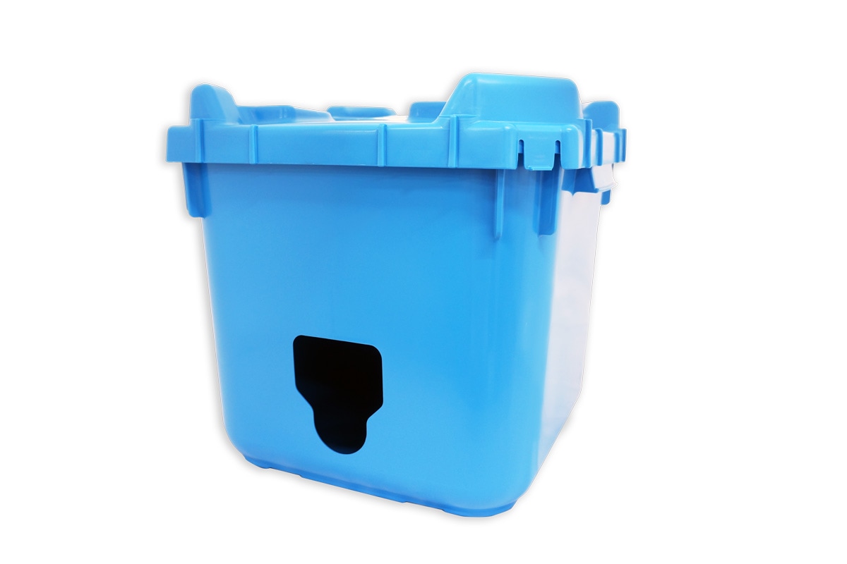 BIC#20 本体穴有り 蓋穴無し ブルー バッグインコンテナー バロン