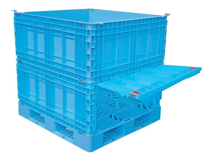 のだめ　アウトレット2キロ箱込み 岐阜プラスチック工業 パレットボックス BJ-S・1211×115（下一面ダンプ11）