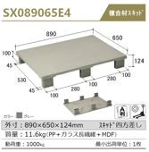 ���ܥץ�ѥ�å�(NPC)���ץ饹���å��ѥ�åȡ������åɻ�����������SX089065E4������11.6kg�����졼�����(PP+���饹Ĺ����+MDF)��ư�ٽ�1000kg