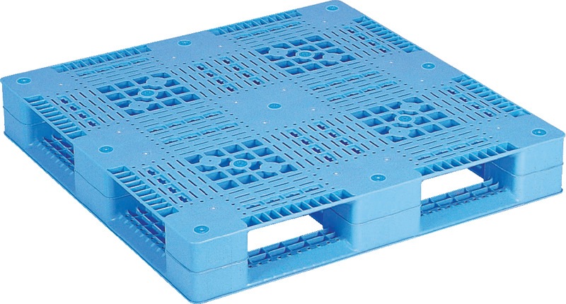 三甲 プラスチックパレット D4-1010 ライトブルー 重量13kg ハンド