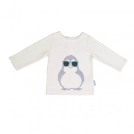 BiNKi ロングTシャツ オーガニックコットン100% ビンキペンギンキャラクター柄 ホワイト オランダ発のダッチデザイン Long sleeve Penguin S/M/L