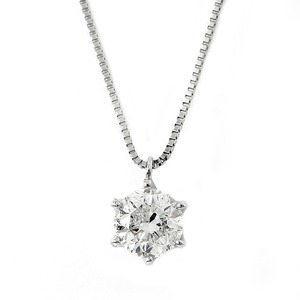 ダイヤモンドペンダント／ネックレス 一粒 1カラット プラチナ Pt900 大粒 1ct 照り重視 ダイヤネックレス 6本爪 Hカラー SI2 Good 鑑定書付き(卸商品)