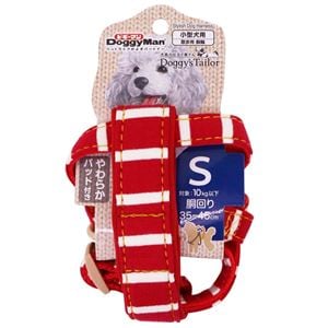 （まとめ） Doggy's Tailor ドッグハーネス S ニットスタイル レッド／ホワイト 【×2セット】 （犬用品／ハーネス）NK005