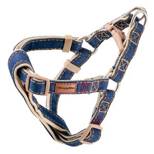 （まとめ） Doggy's Tailor ドッグハーネス S デニムスタイル ネイビー 【×2セット】 （犬用品／ハーネス）NK005