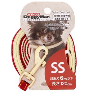 （まとめ） Doggy's Tailor ドッグリード SS スエードスタイル レッド 【×3セット】 （犬用品／リード）(卸商品)