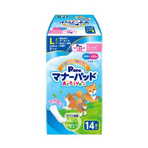 （まとめ）マナーパッドActive L 14枚【×5セット】 (犬 衛生用品/シーツ)(卸商品)
