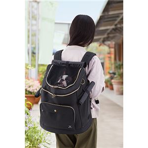 Porta ドッグリュックキャリー ブラック(ペット用品)NK005