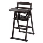 ベビーチェア 子供椅子 幅43×奥行63×高さ83cm ブラウン 木製 折りたたみ収納可 プレゼント ギフト 贈り物NK005|卸直送品