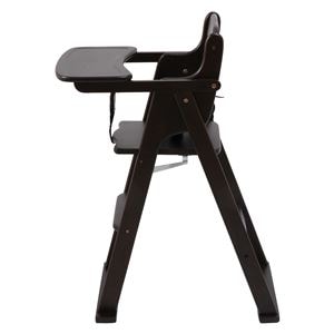 ベビーチェア 子供椅子 幅43×奥行63×高さ83cm ブラウン 木製 折りたたみ収納可 プレゼント ギフト 贈り物(卸商品)