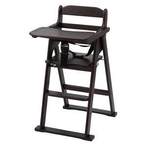 ベビーチェア 子供椅子 幅43×奥行63×高さ83cm ブラウン 木製 折りたたみ収納可 プレゼント ギフト 贈り物(卸商品)