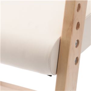 ベビーチェア 子供椅子 幅35×奥行41×高さ74.5cm ナチュラル 木製 合皮 高さ調整可 プレゼント ギフト 贈り物 子ども 誕生日(卸商品)