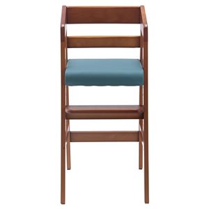 ベビーチェア 子供椅子 幅350×奥行410×高さ745mm ミディアムブラウン 木製 合皮 合成皮革 組立品 プレゼント(卸商品)