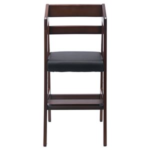 ベビーチェア 子供椅子 幅350×奥行410×高さ745mm ダークブラウン 木製 合皮 合成皮革 組立品 プレゼント(卸商品)