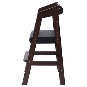 ベビーチェア 子供椅子 幅350×奥行410×高さ745mm ダークブラウン 木製 合皮 合成皮革 組立品 プレゼント(卸商品)