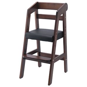 ベビーチェア 子供椅子 幅350×奥行410×高さ745mm ダークブラウン 木製 合皮 合成皮革 組立品 プレゼント(卸商品)