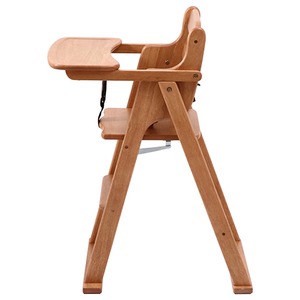 ベビーチェア 子供椅子 幅43×奥行63×高さ83cm ナチュラル 木製 折りたたみ収納可 プレゼント ギフト 贈り物(卸商品)