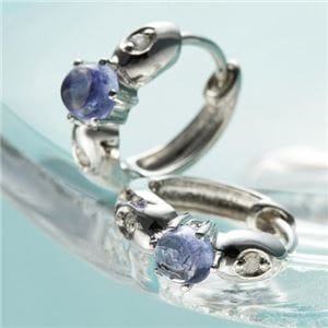 K14WGタンザナイトベビーリングピアス(卸商品)