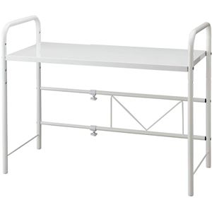 【2個セット】 伸晃 レンジ上ラック・ワイド ホワイト 伸縮タイプ RUW-EX 組立品 (キッチンラック)NK005