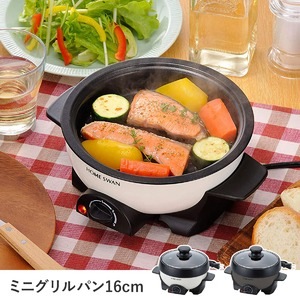 ミニグリルパン キッチン家電 約幅24.5cm 温度調節機能付き グリルパン＆プレート付き 洗える キッチン 台所(卸商品)