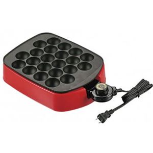 電気 たこ焼き器/調理家電 【310×235×85mm】 日本製 温度調節機能付き アルミ 『ツーツーにこにこたこやきちゃん早焼き』(卸商品)