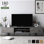 ワイド テレビボード テレビ台 幅 180 cm ストーングレー 脚付 ローボード インテリア家具 TV台 TVボード リビングボード 組立品NK005|卸直送品