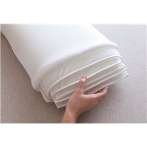 高反発 枕/ピロー 【高さ・形状調整可】 幅50×奥行30×高さ12ｃｍ 洗える 『キュービックボディ枕』(卸商品)