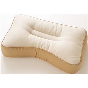 シンプル 枕/ピロー 【幅50cm×奥行30cm×高さ10cm】 日本製 綿100％ ナイロンファスナー付き 高さ調整可 中材量調整可 〔寝室〕NK005