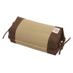 い草 小枕 寝具 約幅24×奥行11×高さ11cm ブラウン 日本製 表面：イ草100％ 吸放湿性機能 高さ調節可能 吉備 きび リビング(卸商品)