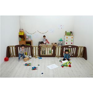 日本育児キッズパーテーション ブラウン 5010107001 1台NK005