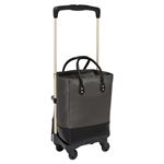 シルバーカー/歩行補助カート/横押しカート 【ボックスタイプ】 360度回転キャスター 幸和製作所 『おとなりカート』 ブラック 〔介護用品〕NK005|卸直送品