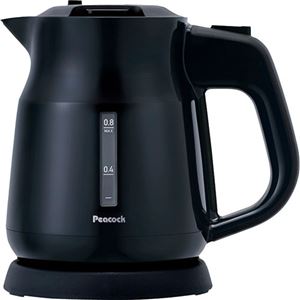 ピーコック 電気ケトル0.8L ブラック 15×21.4×20.7cm C6119570NK005