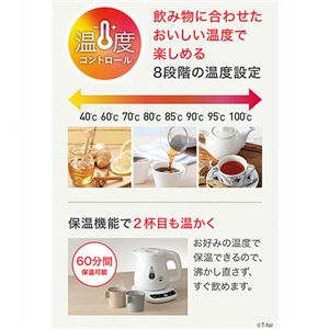 ティファール電気ケトル アプレシアロックコントロール 0.8L 白 KO8401JP 1台NK005