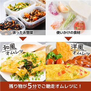 サンコー 残り物が5分で変身 グルメオムレツメーカー MEAMKLSWH(卸商品)