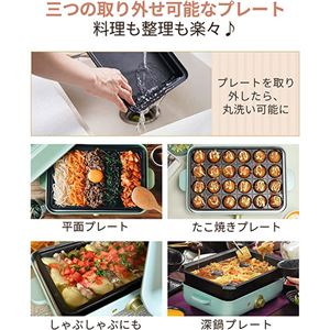 シン三海 ホットプレート A4サイズ ブルー solemood-g107-bl(卸商品)
