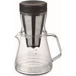 コーヒーサーバー ストロン 750 【850ml 2Wayドリッパーセット ブラック】 日本製 透明 〔キッチン 台所 店舗 飲食店 カフェ〕(卸商品)