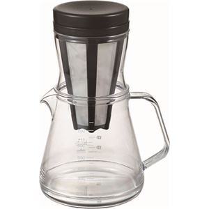 コーヒーサーバー ストロン 750 【850ml 2Wayドリッパーセット ブラック】 日本製 透明 〔キッチン 台所 店舗 飲食店 カフェ〕(卸商品)