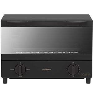 アイリスオーヤマ スチームオーブントースター 2枚焼き ブラック KSOT-011BNK005