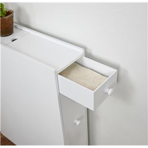 トイレラック トイレ収納 約幅14cm スリム ホワイト トイレットペーパー収納 すき間収納 コンパクト 御手洗い お手洗い(卸商品)