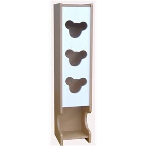 トイレラック/トイレットペーパー収納 【約幅14×奥行14.5×高さ61cm】 ホワイト フタ付き ペーパー約5個収納可 日本製(卸商品)