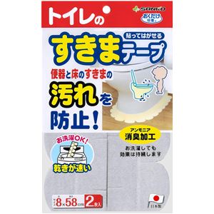 【3個セット】 サンコー おくだけ吸着 便器すきまテープ グレー 2枚入り KX-96NK005